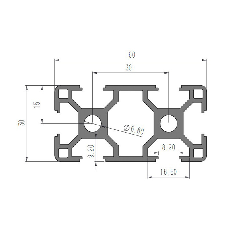 aluminum profile size